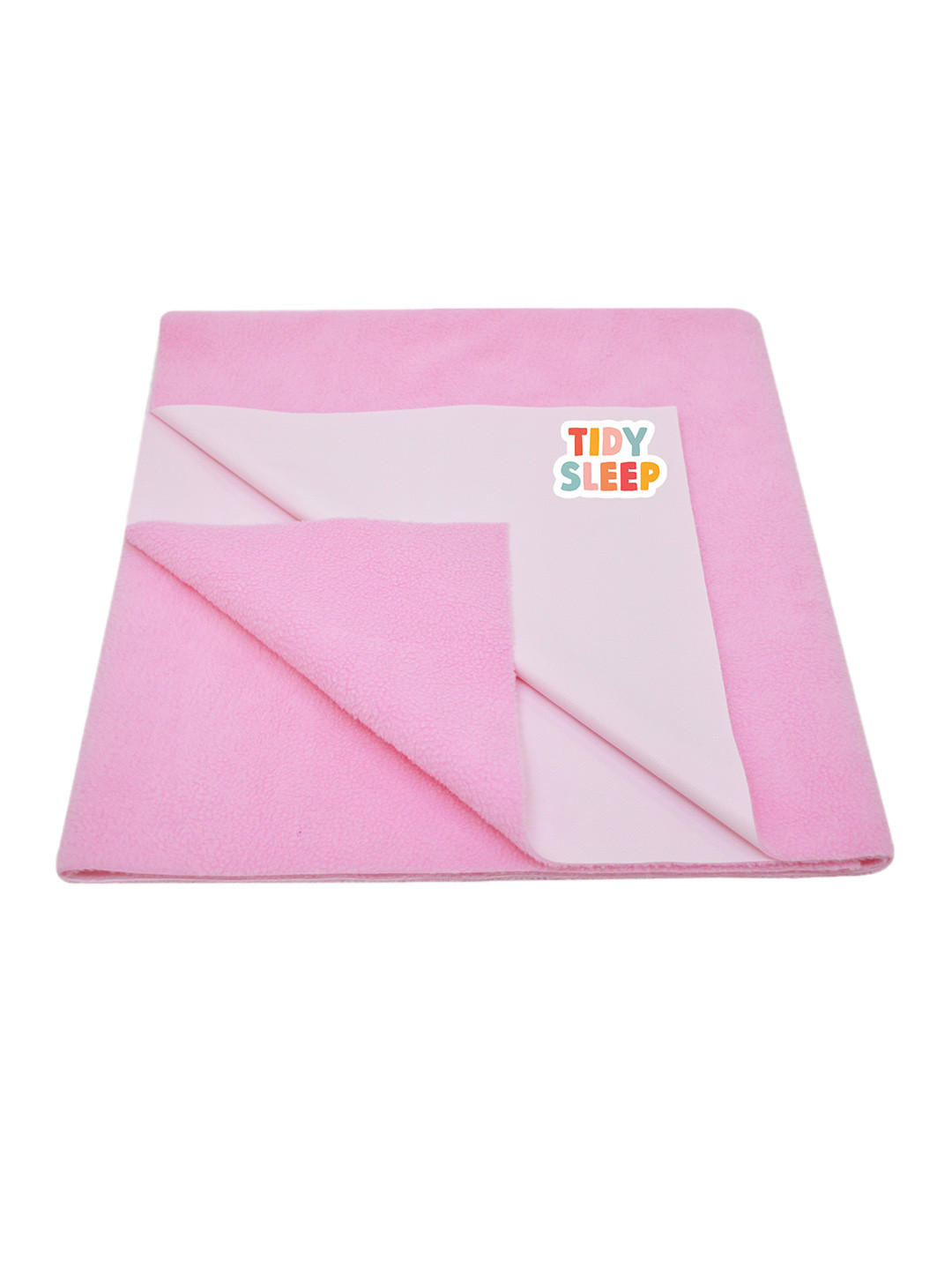 TIDY SLEEP Pink Solid Cotton Mattress Protector