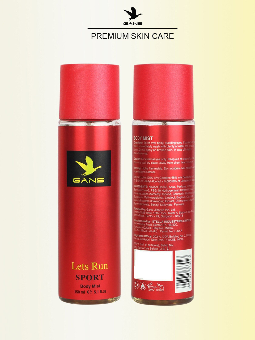 Gans  Men Lets Run Body Mist 150ml