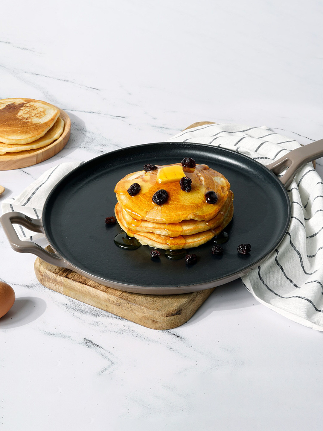 MEYER Grey Enamel Induction Base Iron Dosa Tawa