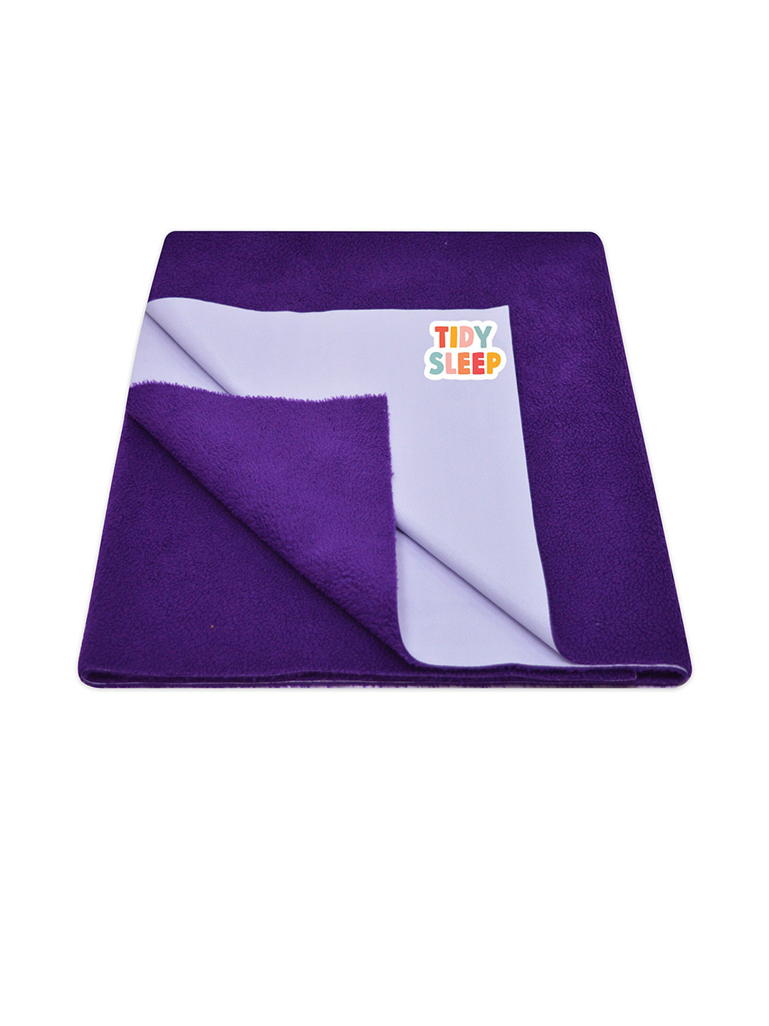 TIDY SLEEP Purple Solid Cotton Water- Proof Mattress Protector