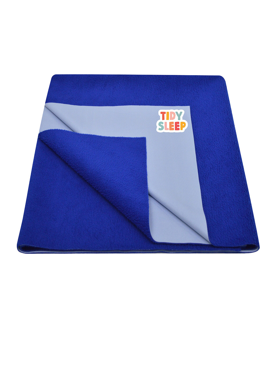 TIDY SLEEP Kids Blue Solid Extra Large Water Resistant Baby Dry Sheet