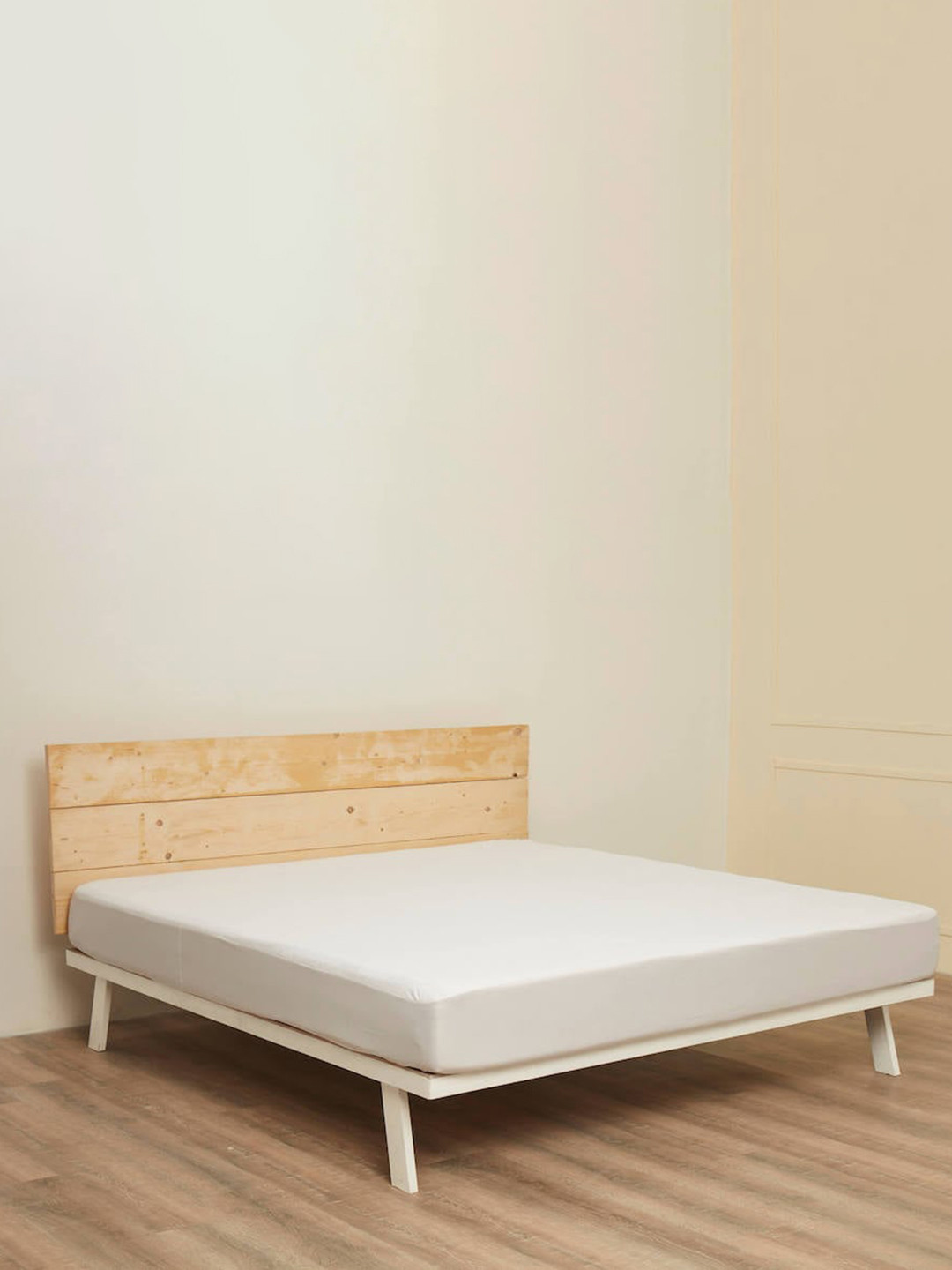 wakefit Unisex White Solid  Water-Proof Mattress Protector