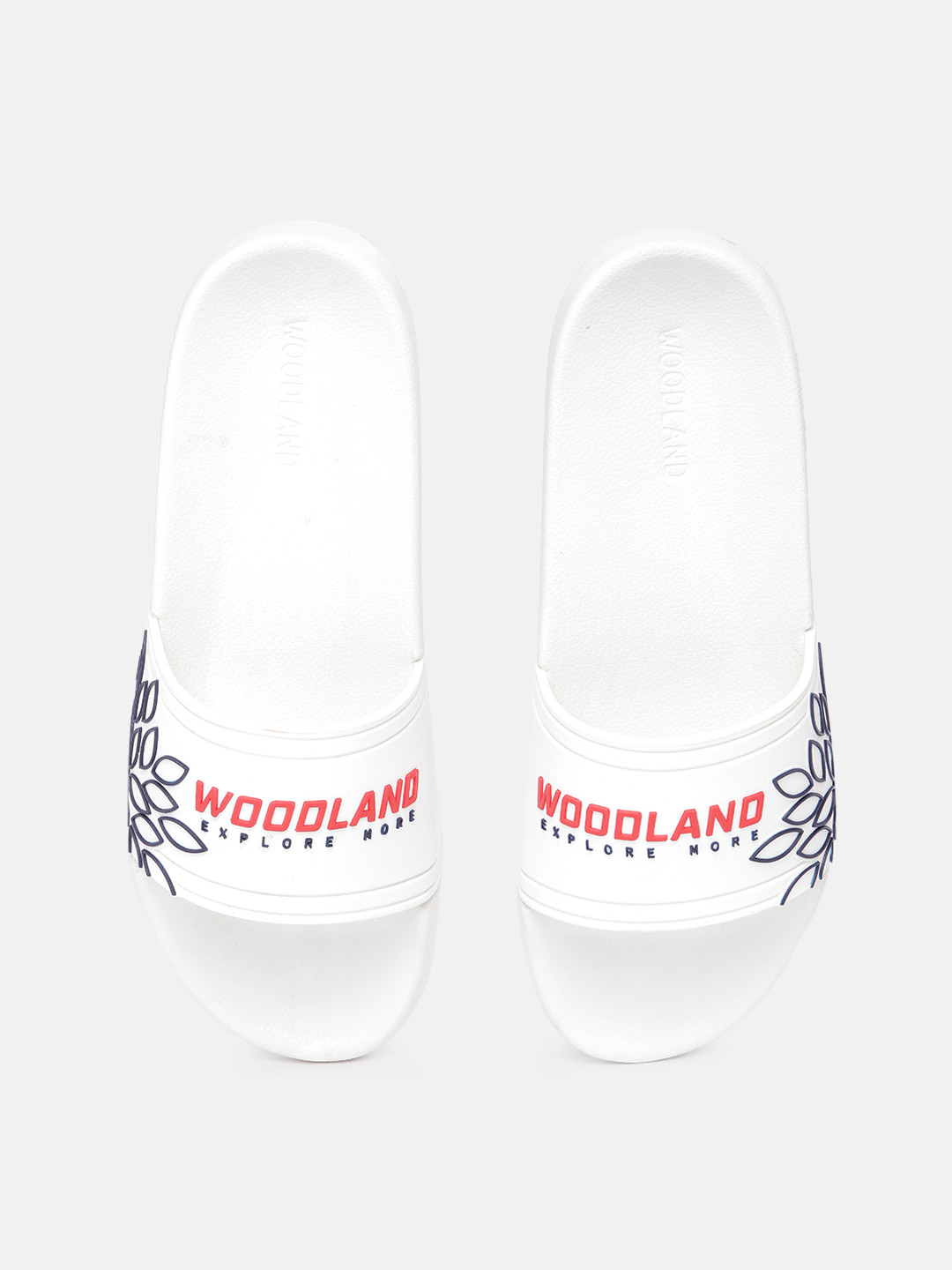 Woodland Men Brand Logo Print Sliders
