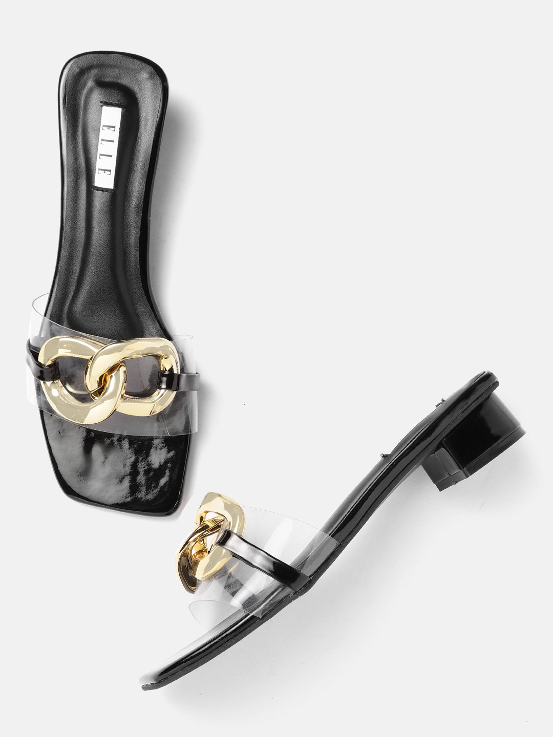 ELLE Embellished Block Heel Sandals