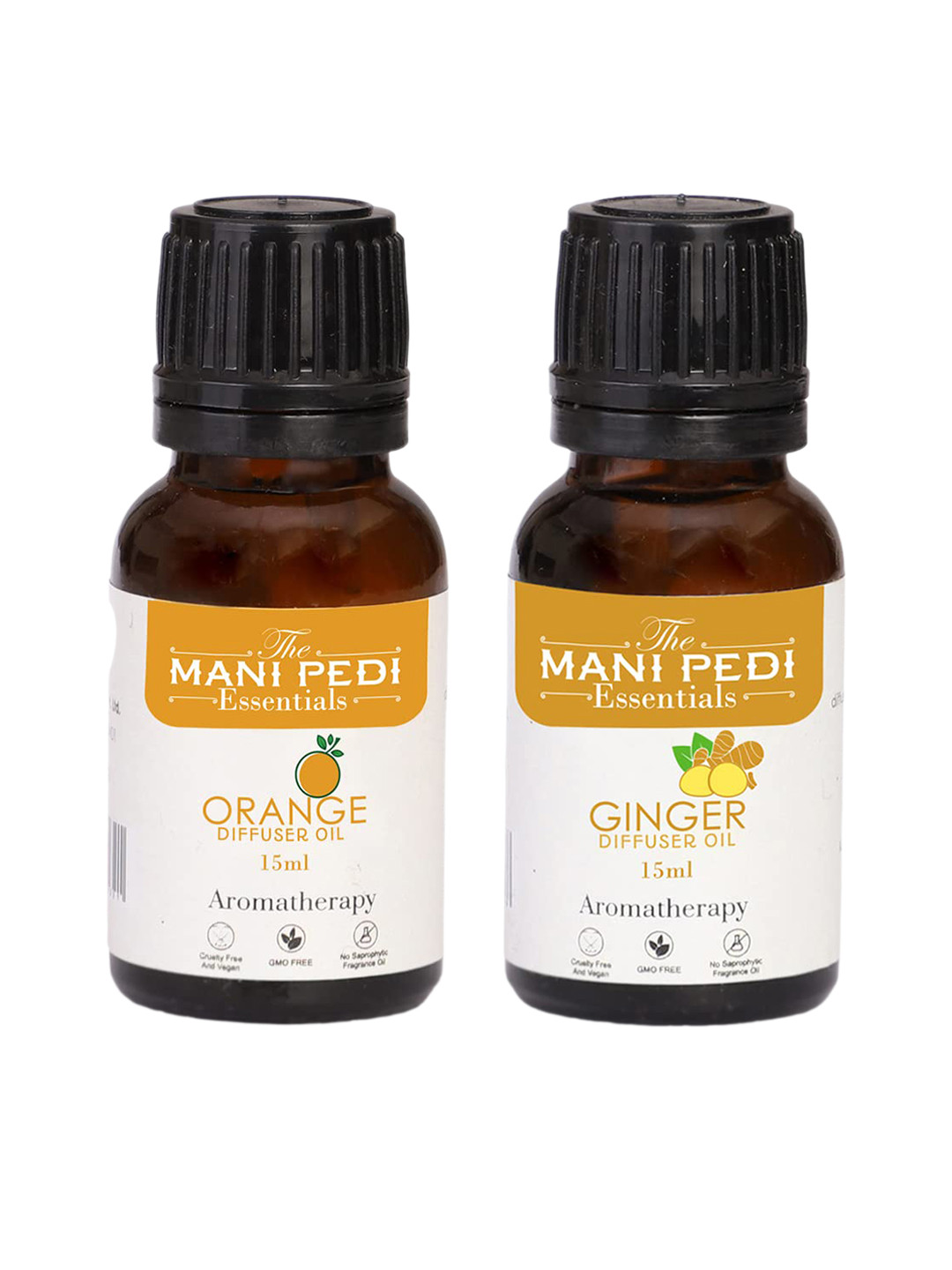 The Mani Pedi Essentials Set Of 2 Brown Orange and Ginger Aroma Oil Diffusers
