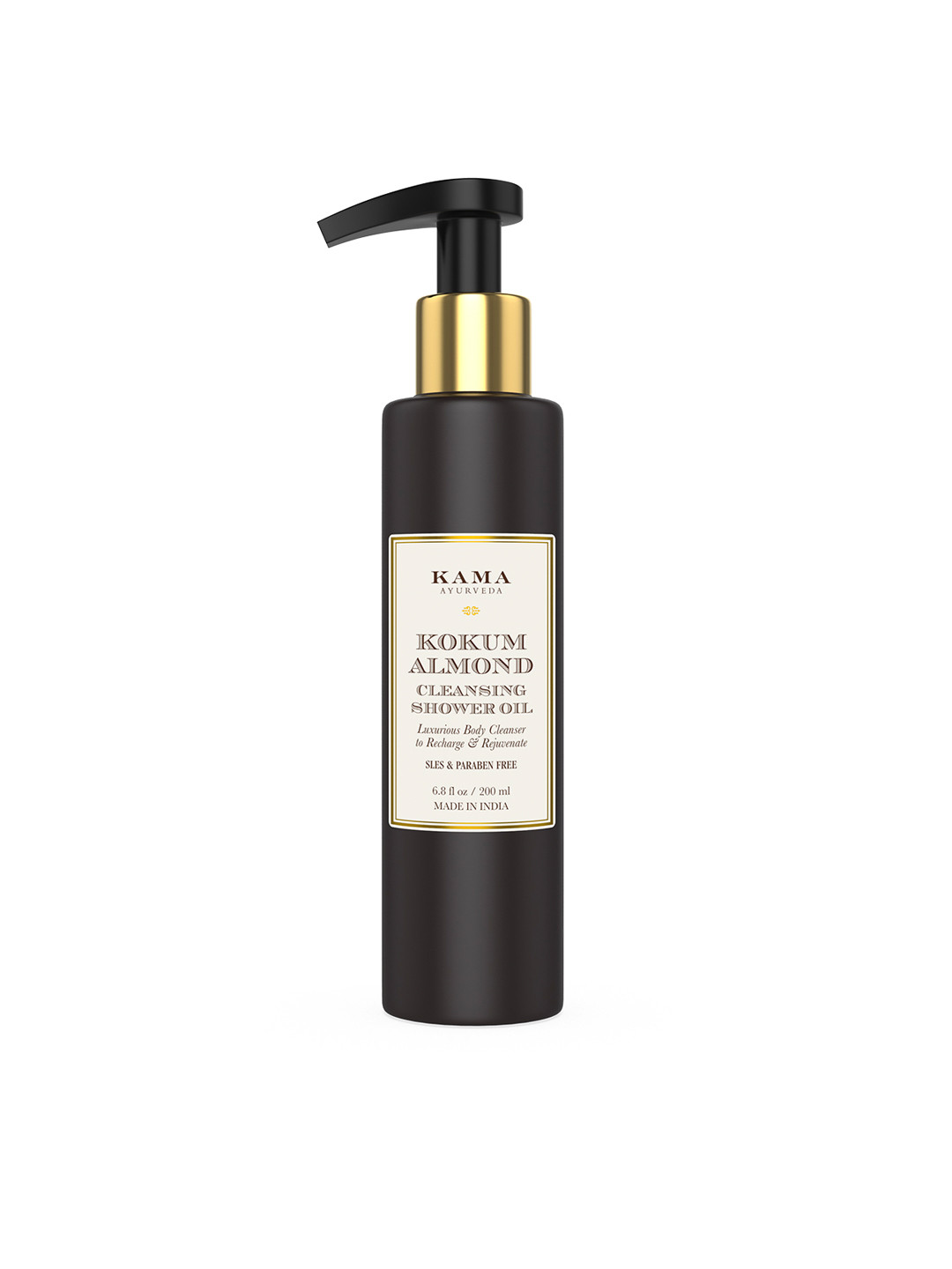 KAMA AYURVEDA Kokum Almond Cleansing Shower Oil to Recharge & Rejuvenate - 200 ml