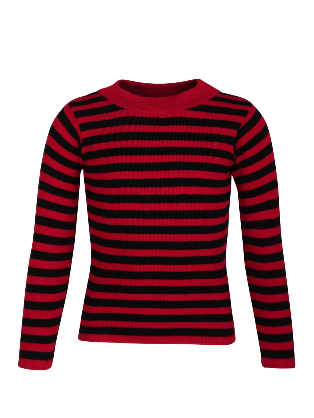 red and black striped sweatshirt