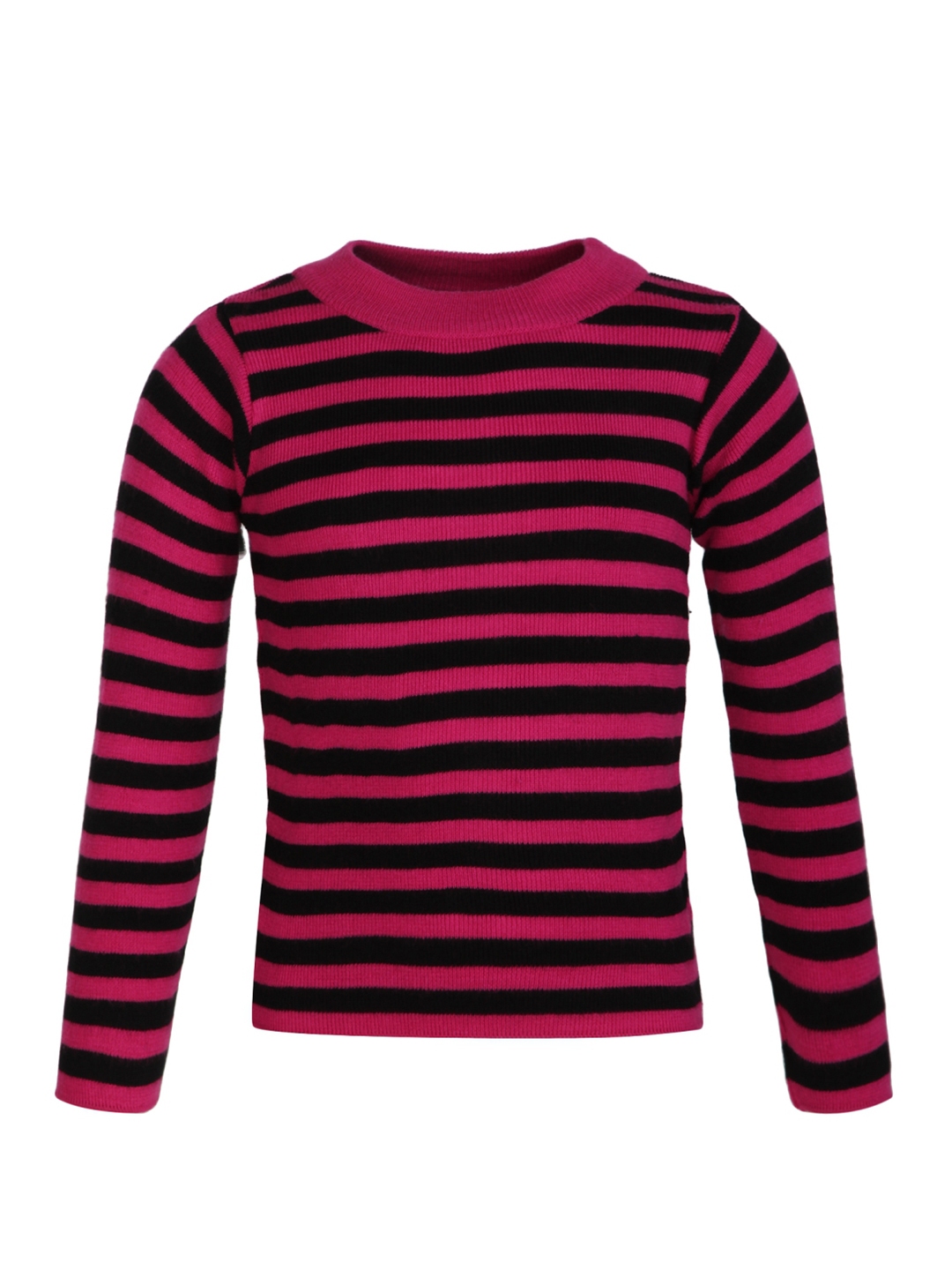 pink black striped sweater