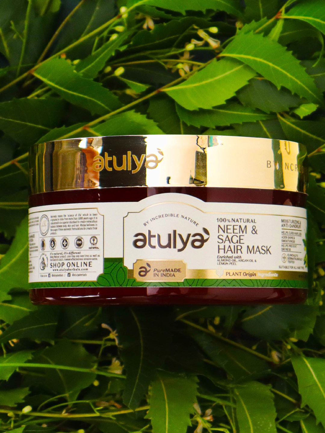 Atulya Neem & Sage Hair Mask - Prevent Dryness - 200 g