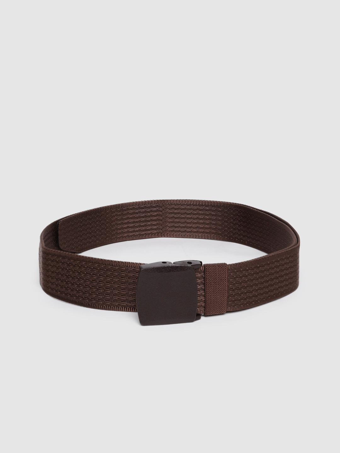 HIGHLANDER Men Brown Chevron Woven Design Belt