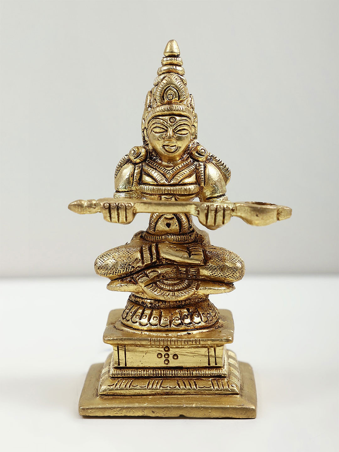 Exotic India Gold Toned Brass Devi Annapurna Showpieces