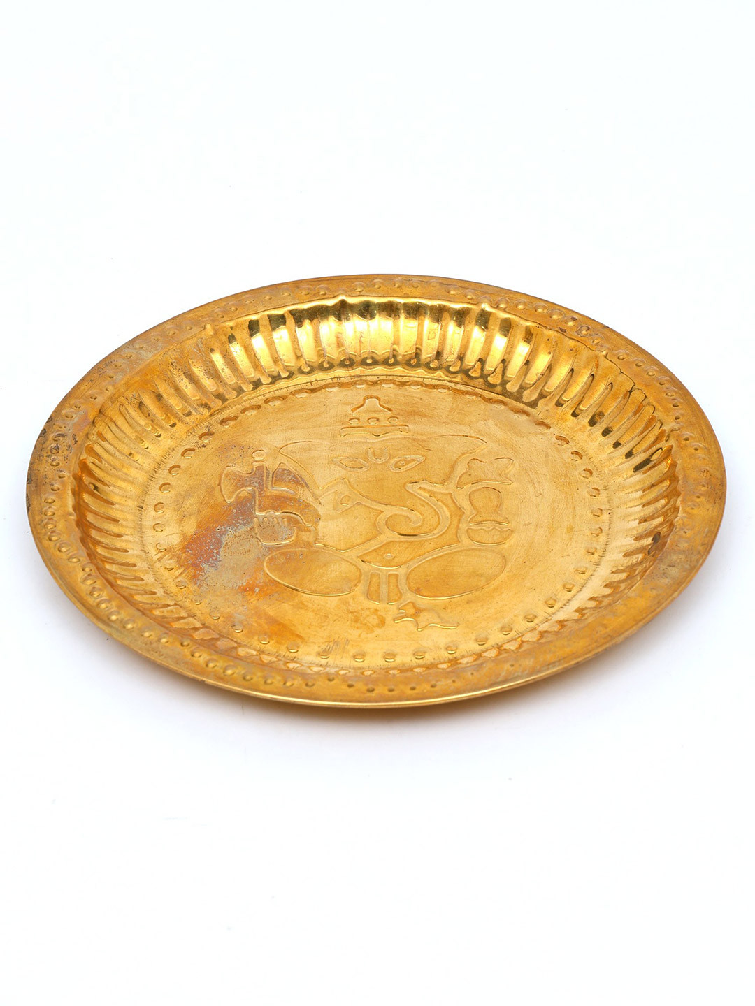 Exotic India Ganesha Puja Thali Brass Pooja Essential