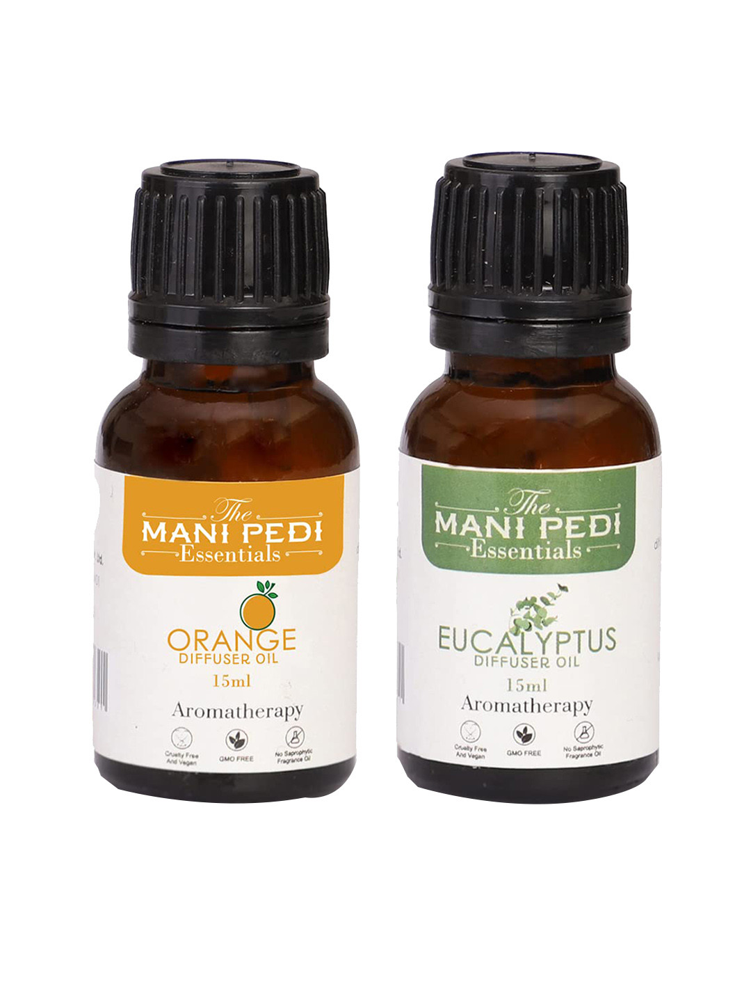 The Mani Pedi Essentials Set Of 2 Orange & Eucalyptus Aroma Oil Diffusers 15 ml