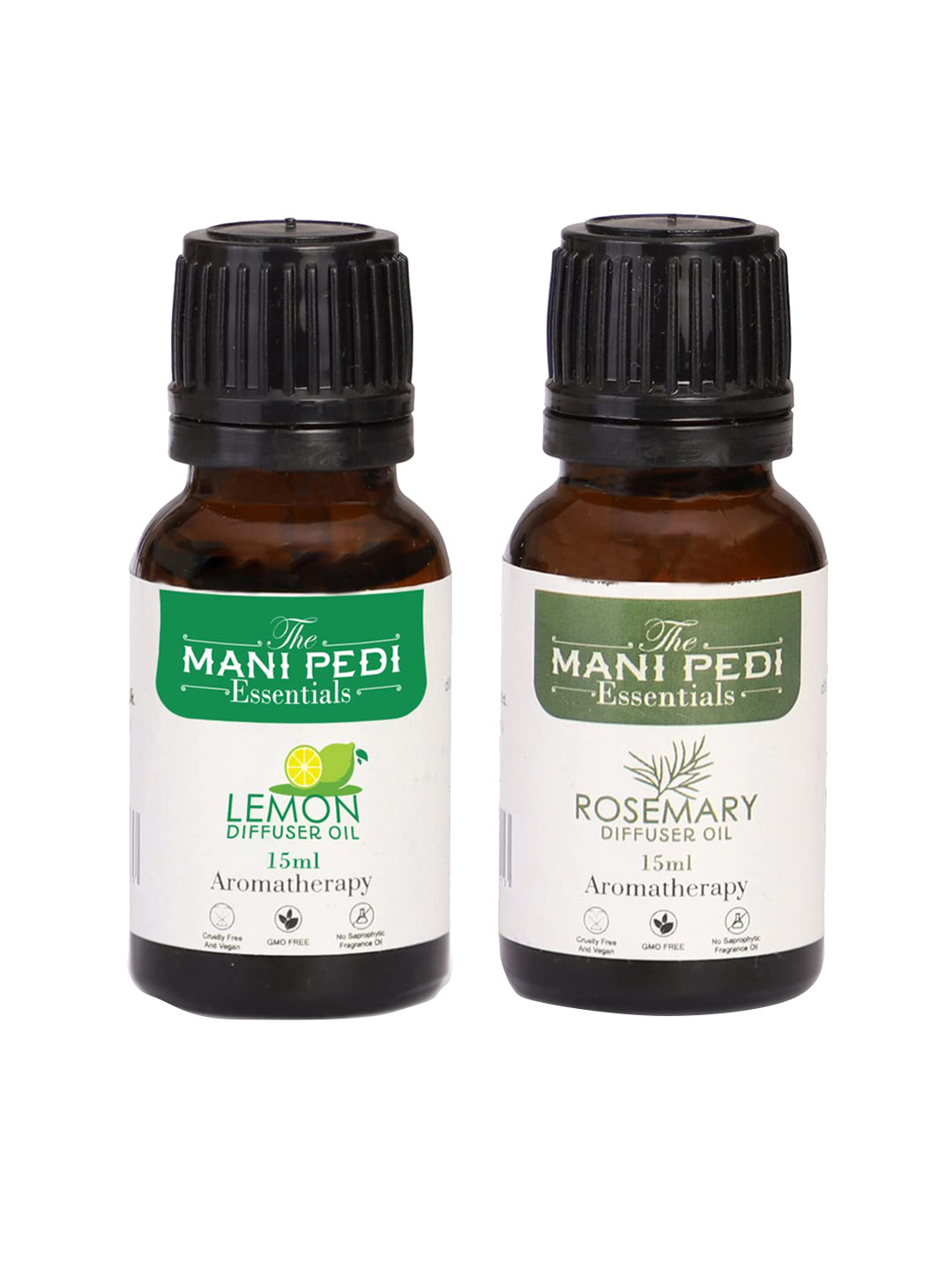The Mani Pedi Essentials Set Of 2 Lemon & Rosemary Diffuser Oil 15ml