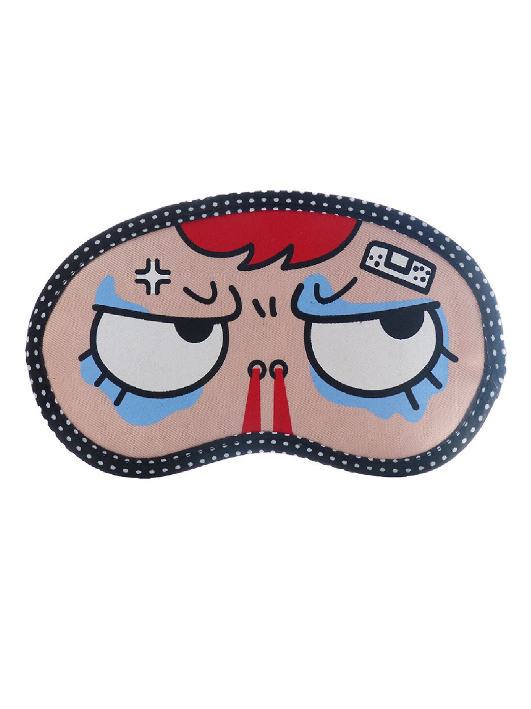 JENNA Red & Brown Cute Super Angry Sleeping Eye Shade Mask