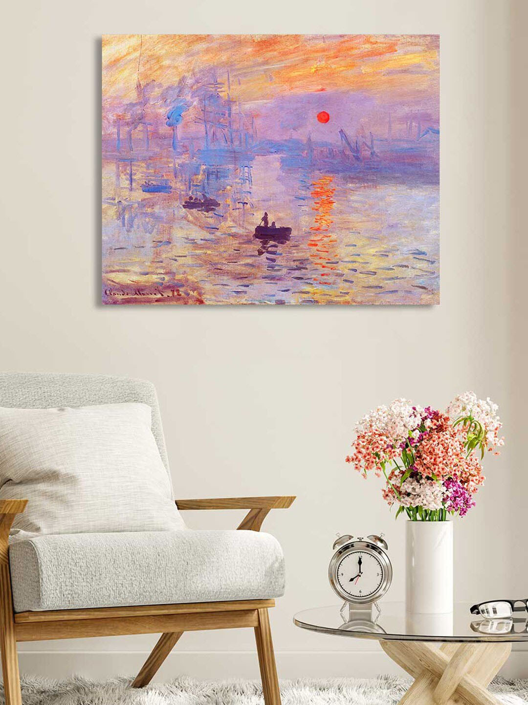 Art Street Sunrise Canvas Wall Rectangle Paintings Wall Art - 22 x 16In
