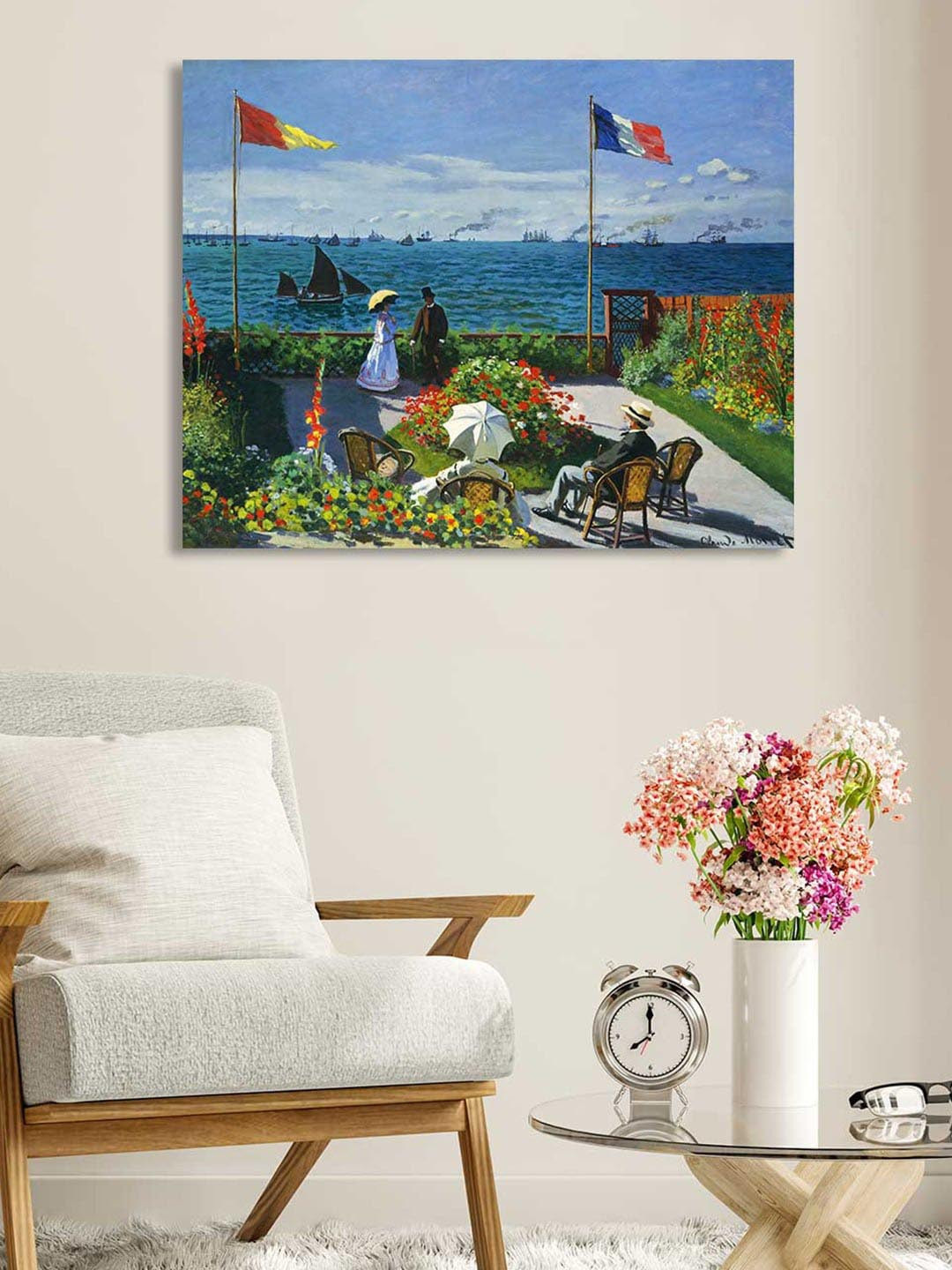Art Street Blue & Green Garden at Sainte-Addressee Canvas Painting Wall Art