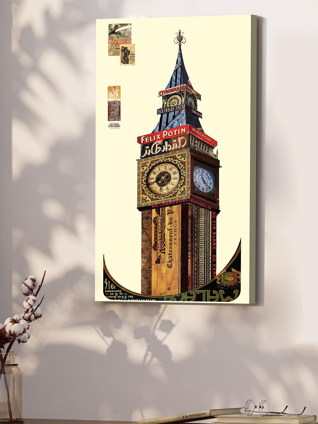 Art Street London City Big Ben Canvas Wall Rectangle Paintings Wall Art - 12 x 22In