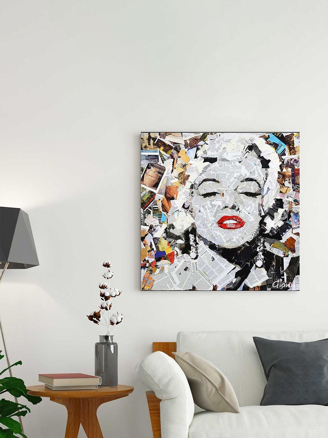 Art Street Black Marilyn Monroe Figure Dimensional Collage Wall Art