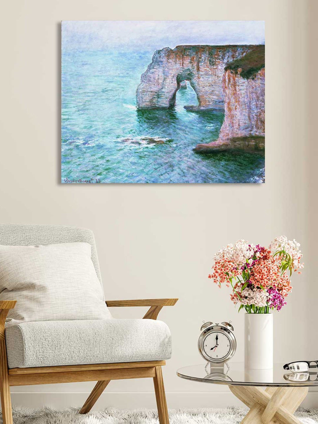 Art Street Blue Manne Porte Painting Canvas Wall Art