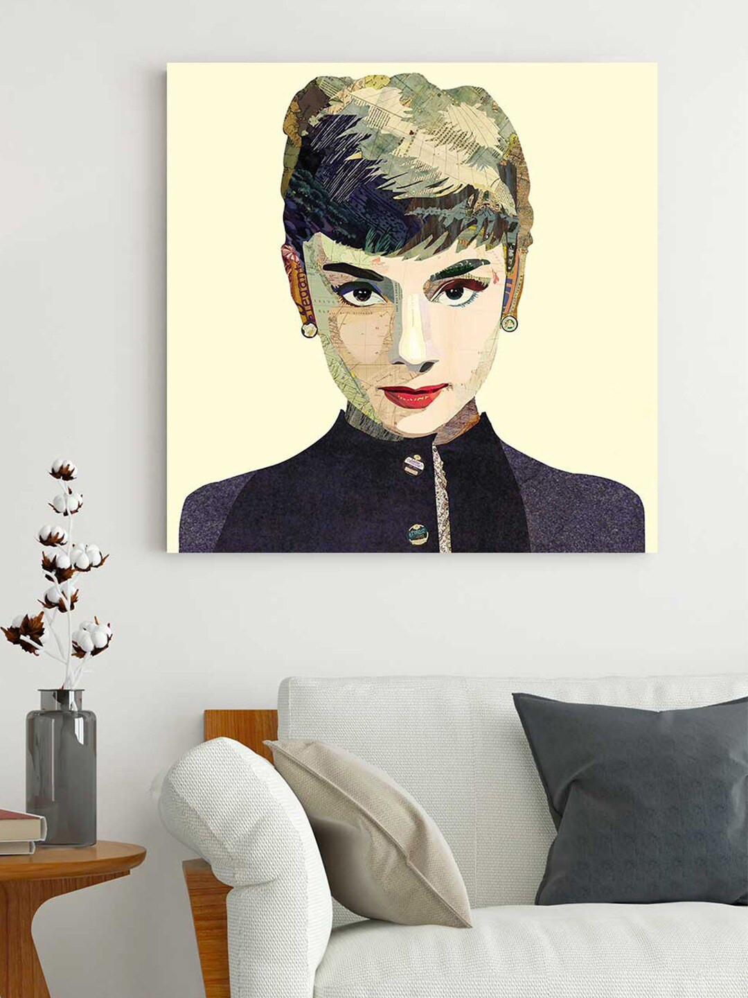 Art Street Cream & Black Antique Audrey Canvas Painting Wall Art