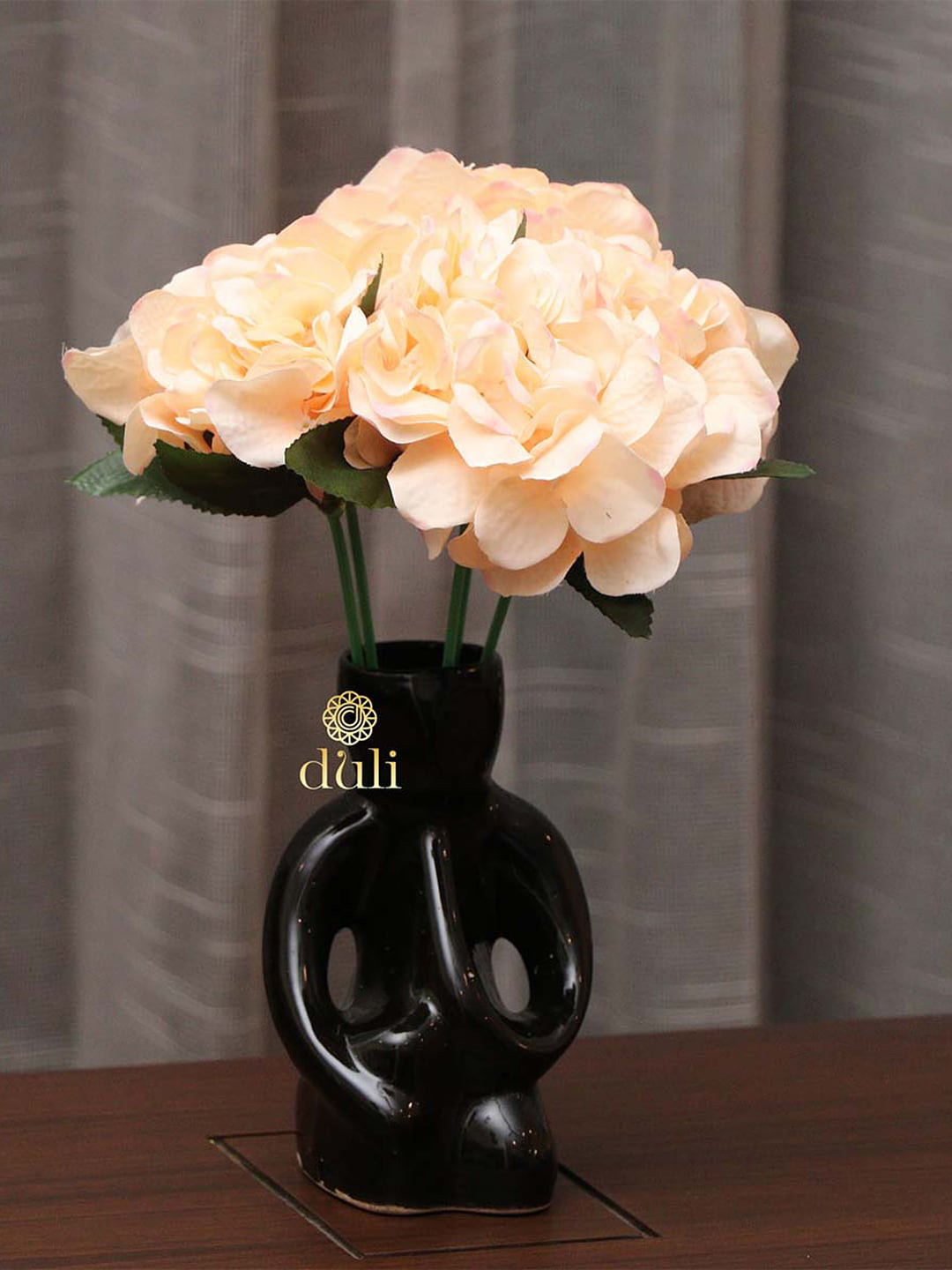 DULI Peach Colored Hydrangea Flowers Bunch