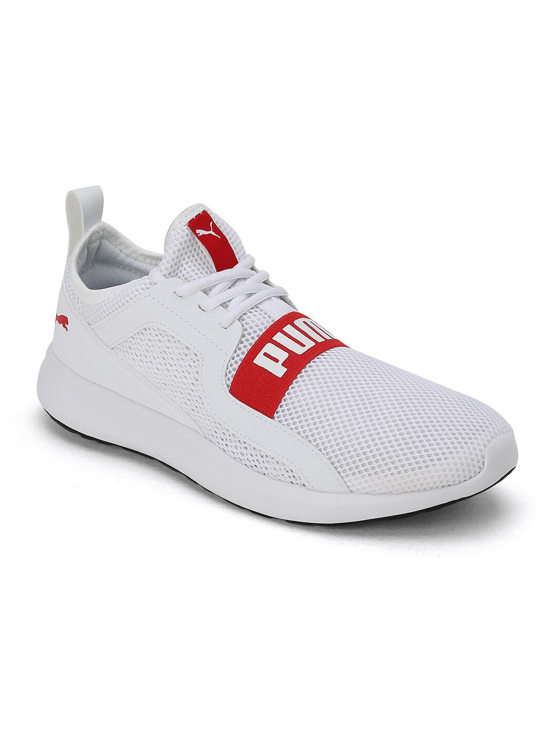Puma White Troy MU Running Shoes