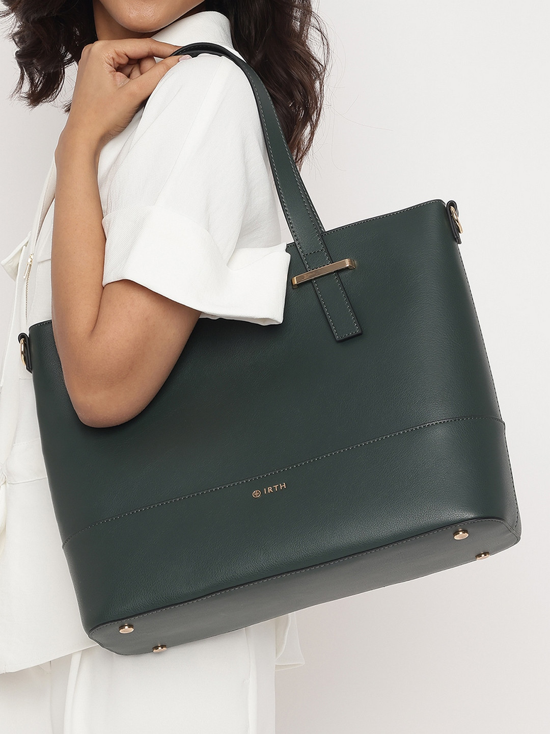 IRTH by House of Titan Structured Shoulder Bag With Laptop Sleeve