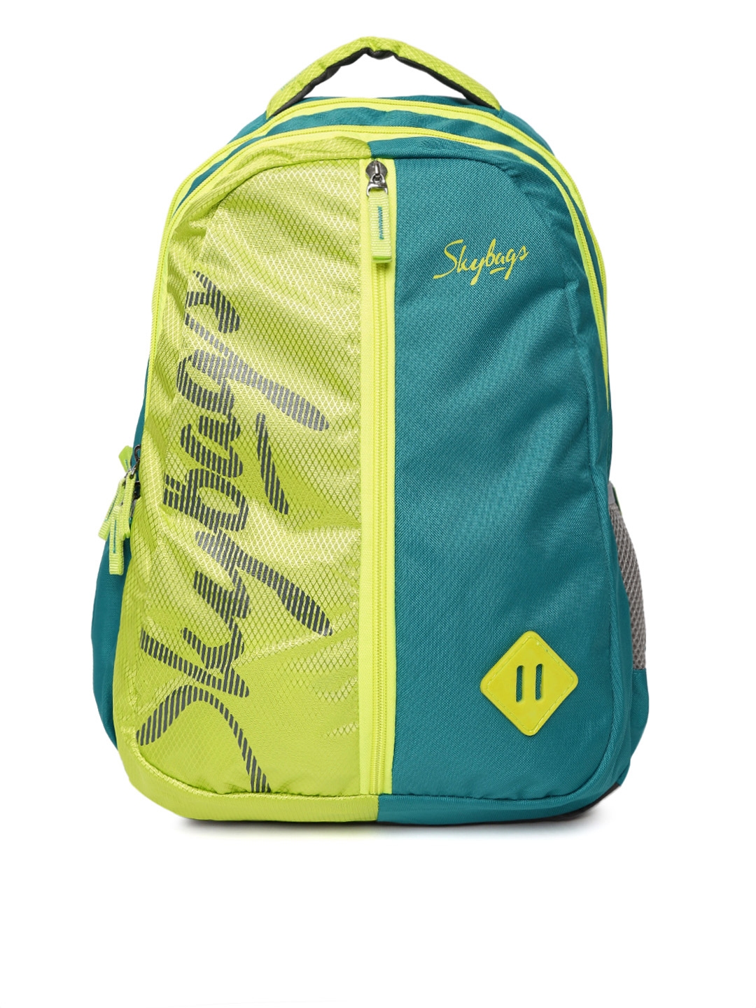 skybags blue and yellow backpack