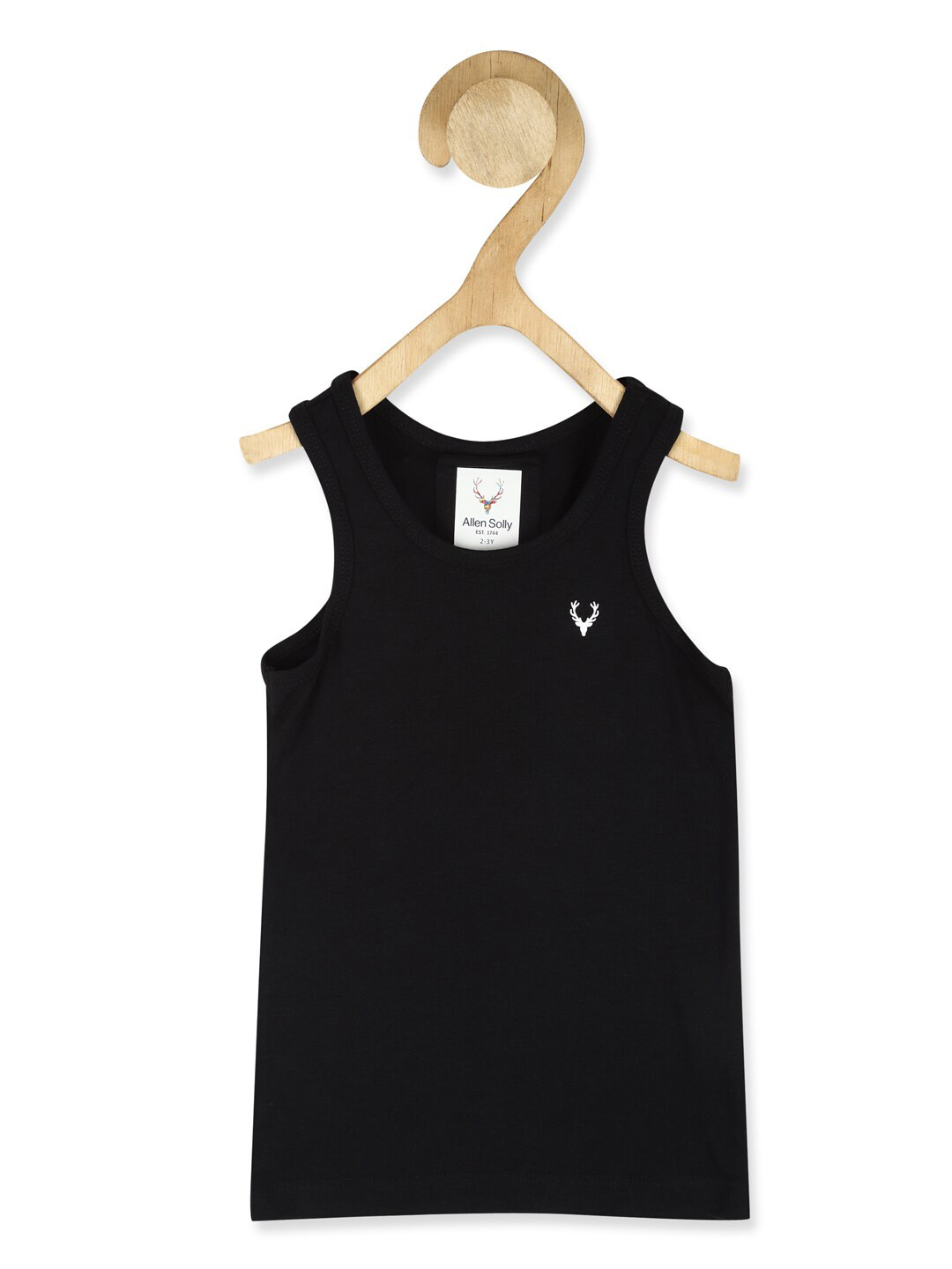 Allen Solly Junior Boys Black Solid T-shirt