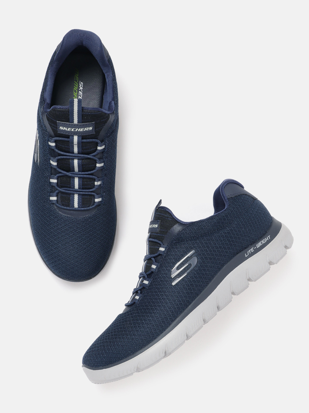 Skechers Men Woven Design Summits Sneakers