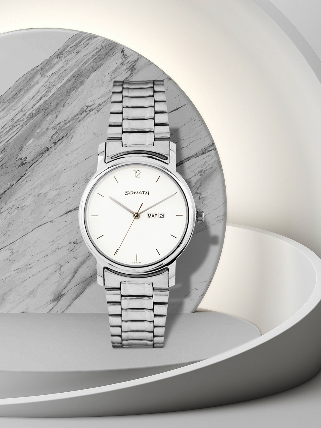 Sonata silver watch new arrivals