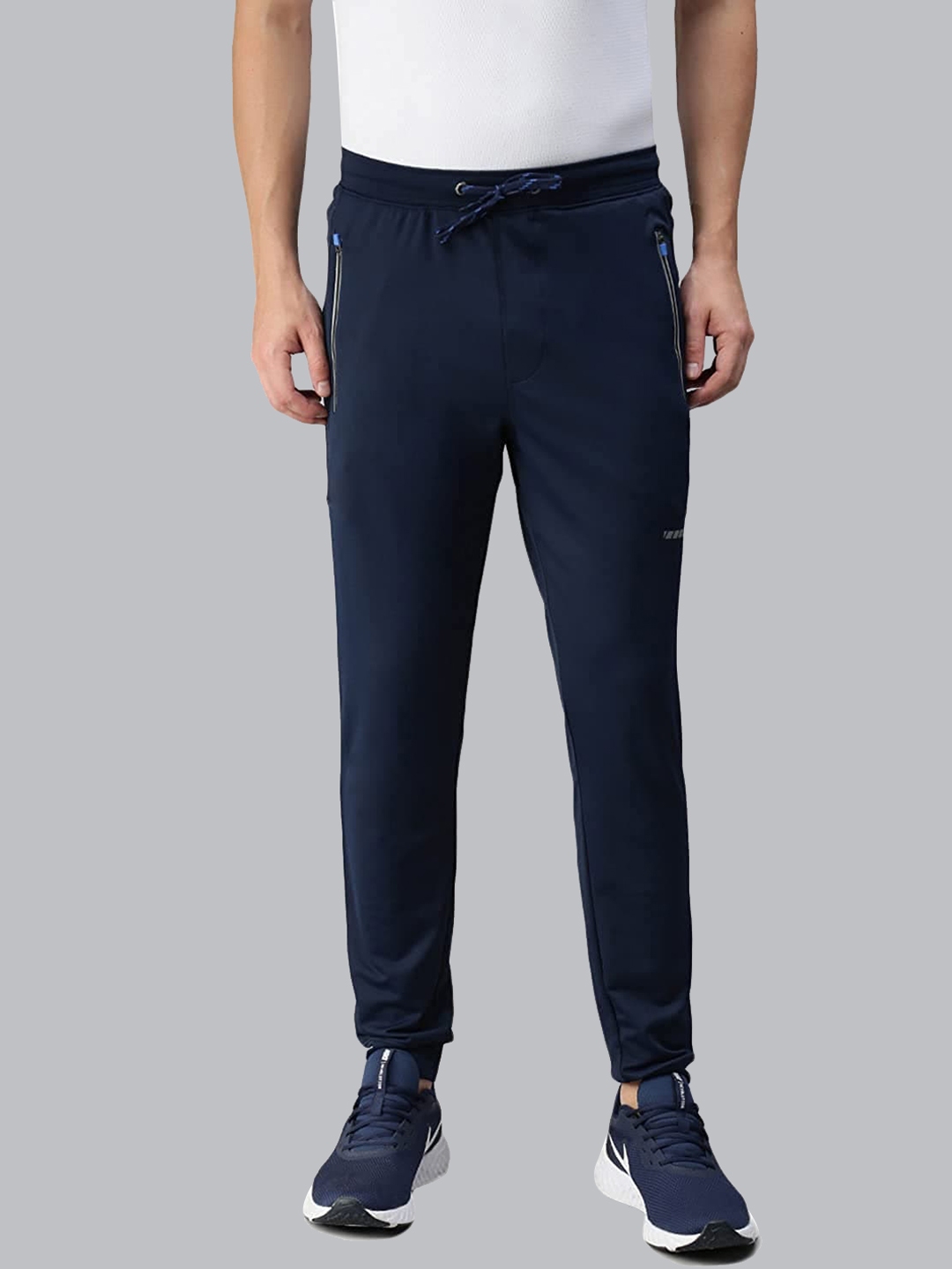 Buy Macroman M Series Men Navy Blue Solid Cotton Relaxed Fit Joggers - Track  Pants for Men 20768950