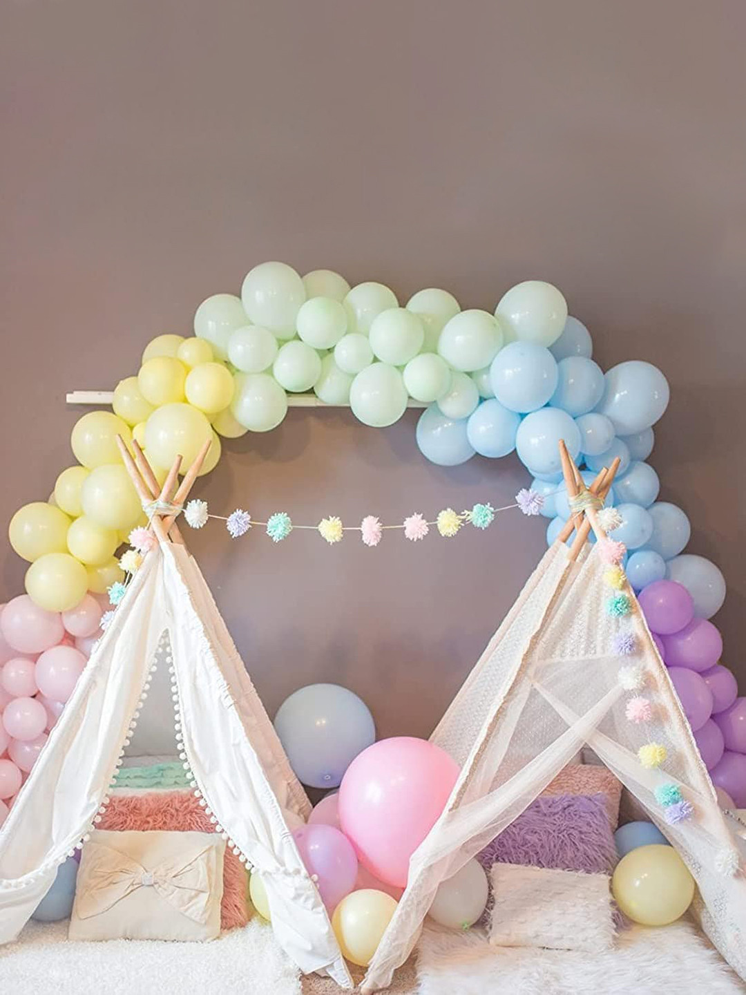 CHOCOZONE Pack of 132 Birthday Decoration Balloons