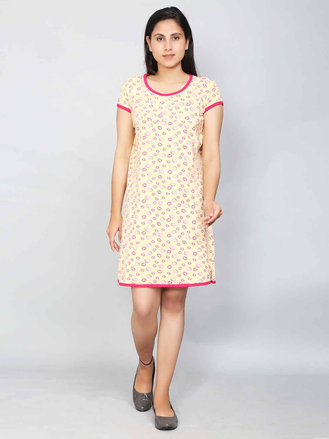 SillyBoom Women Yellow & Black Printed Maternity Tunic