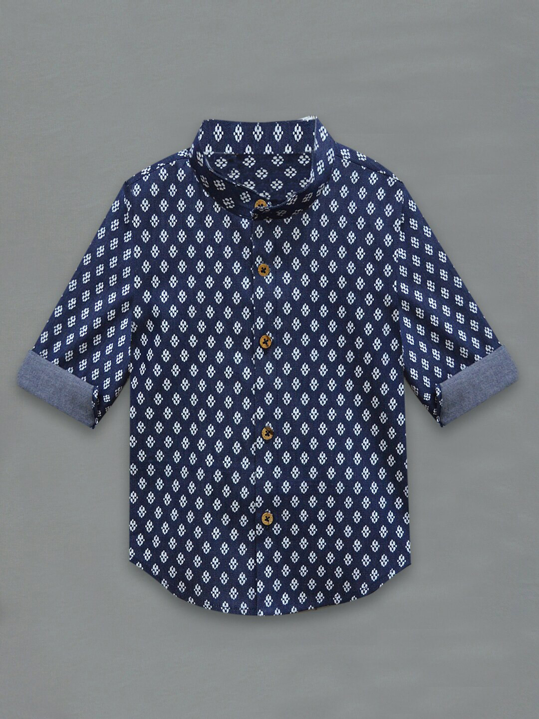 A.T.U.N. Boys Classic Printed Pure Cotton Denim Shirt