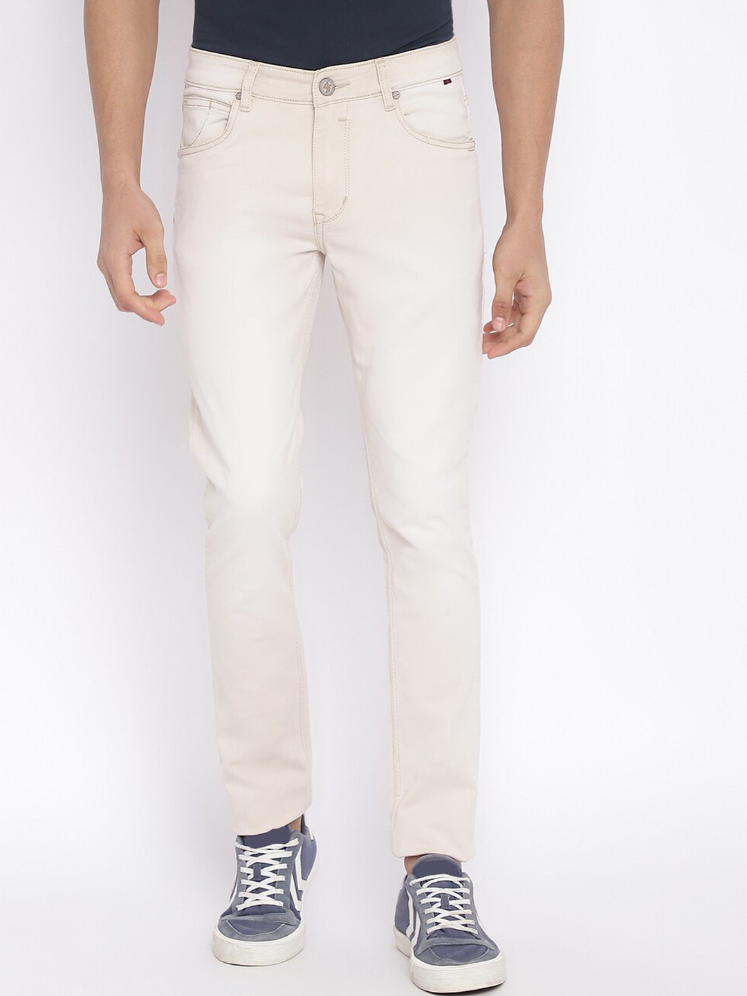 Cantabil Men Beige Cotton Jean Jeans