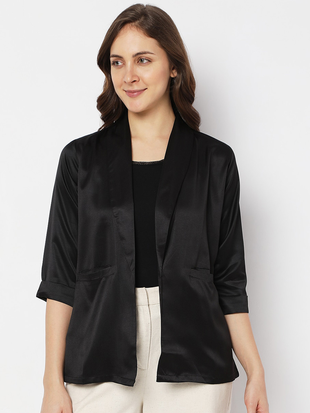 Smarty Pants Women Black Lightweight Tailored Jacket