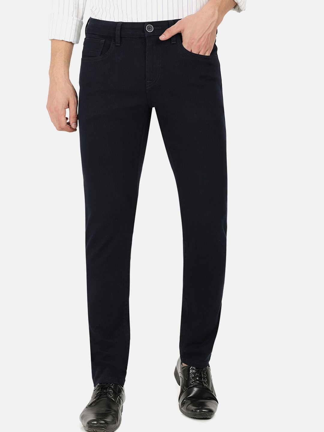 EVERBLUE Men Stretchable Midrise Five Pocket Trousers