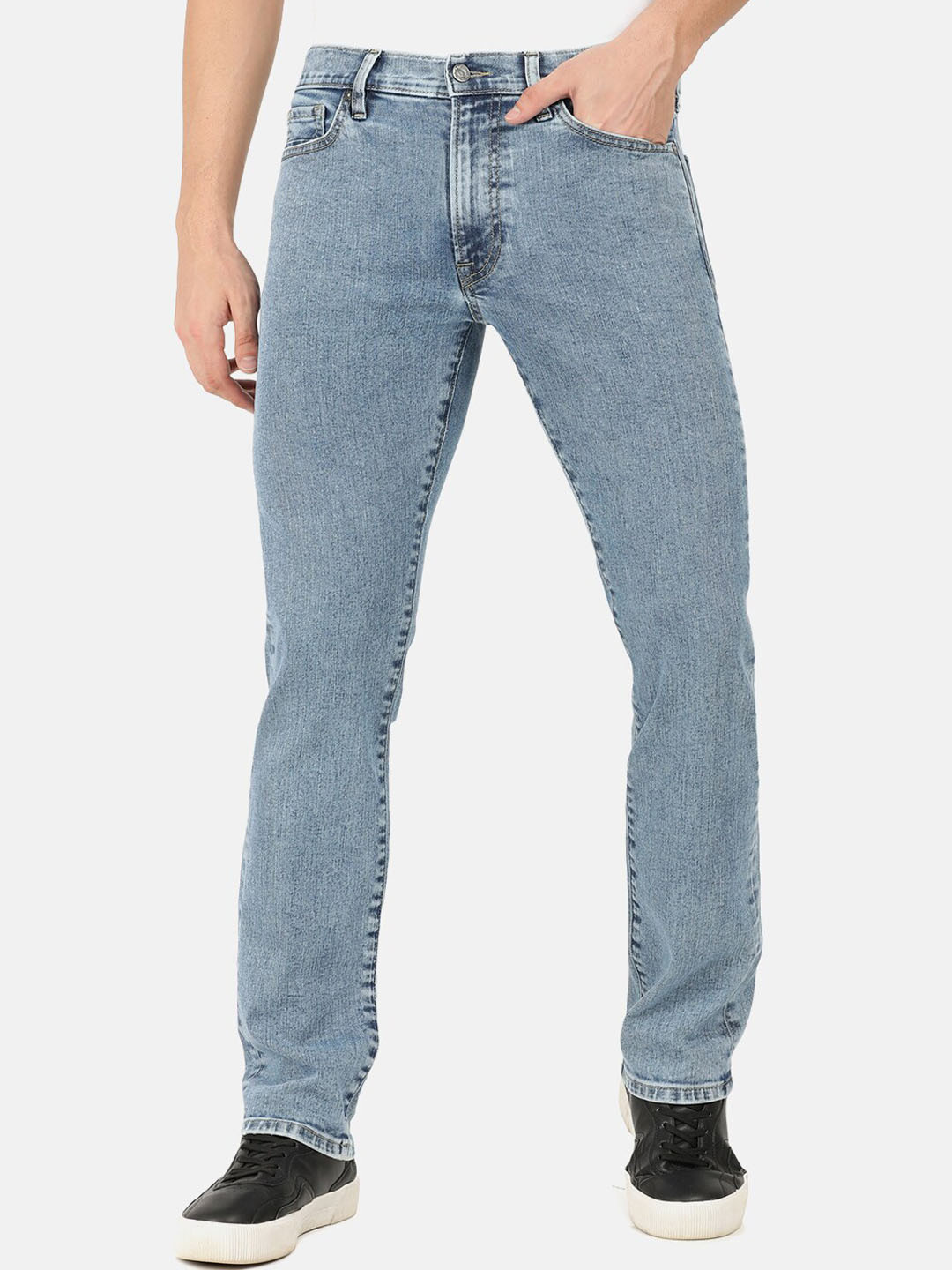 EVERBLUE Men Solid Heavy Fade Stretchable Jeans