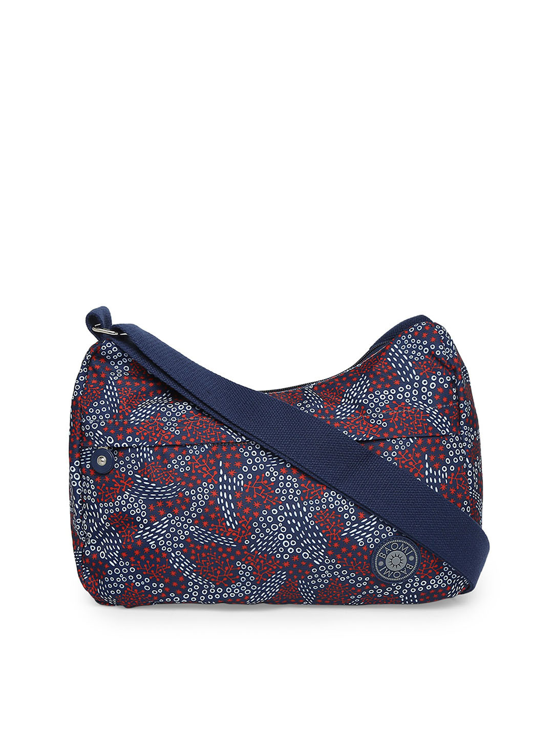 BAOMI Blue Printed Half Moon Sling Bag
