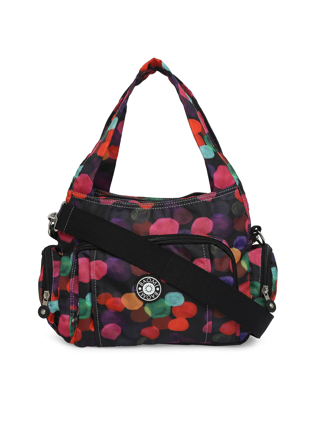 BAOMI Red Printed Structured Shoulder Bag with Tasselled