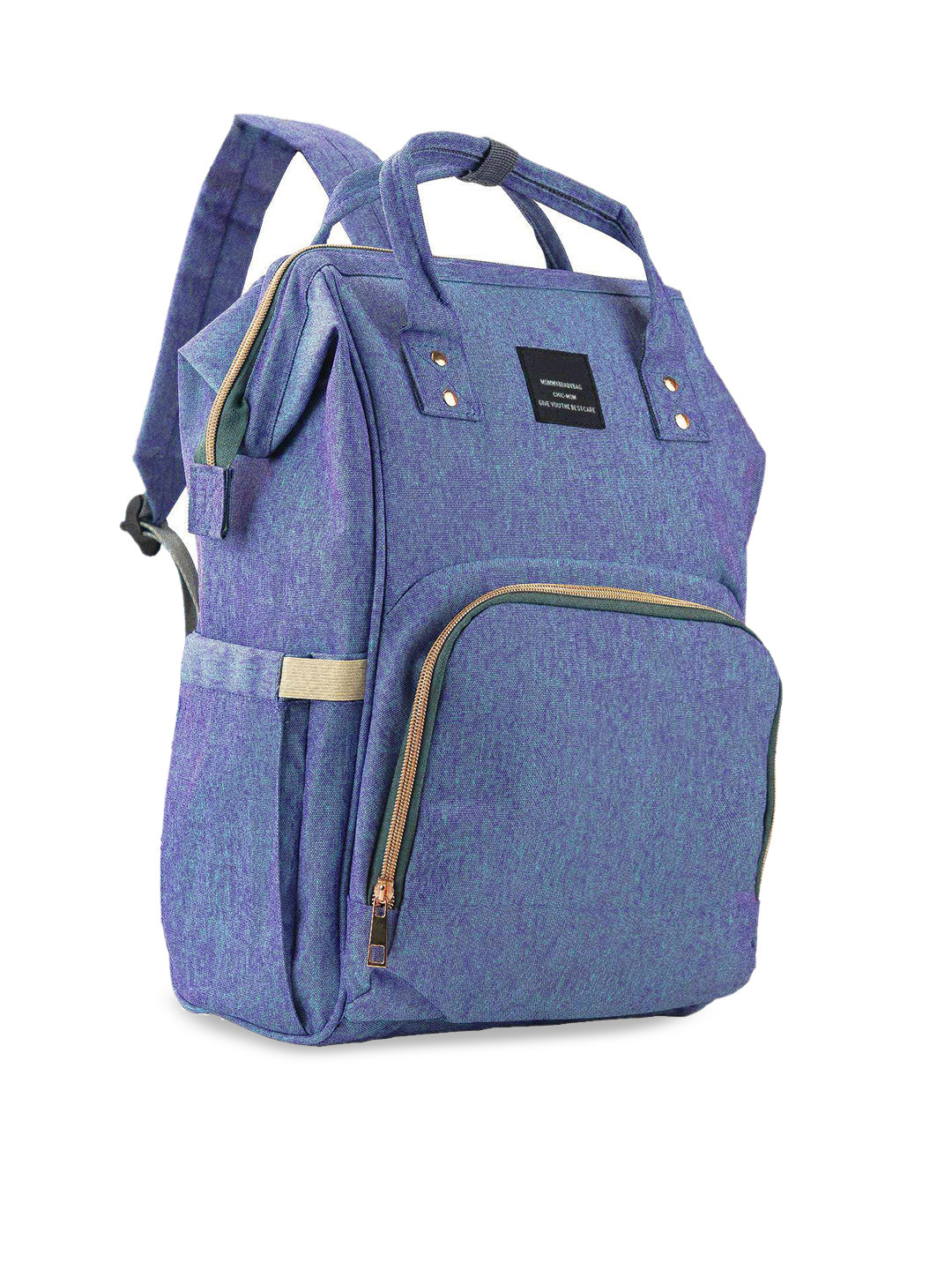 HOUSE OF QUIRK Women Blue Solid Diaper Bags