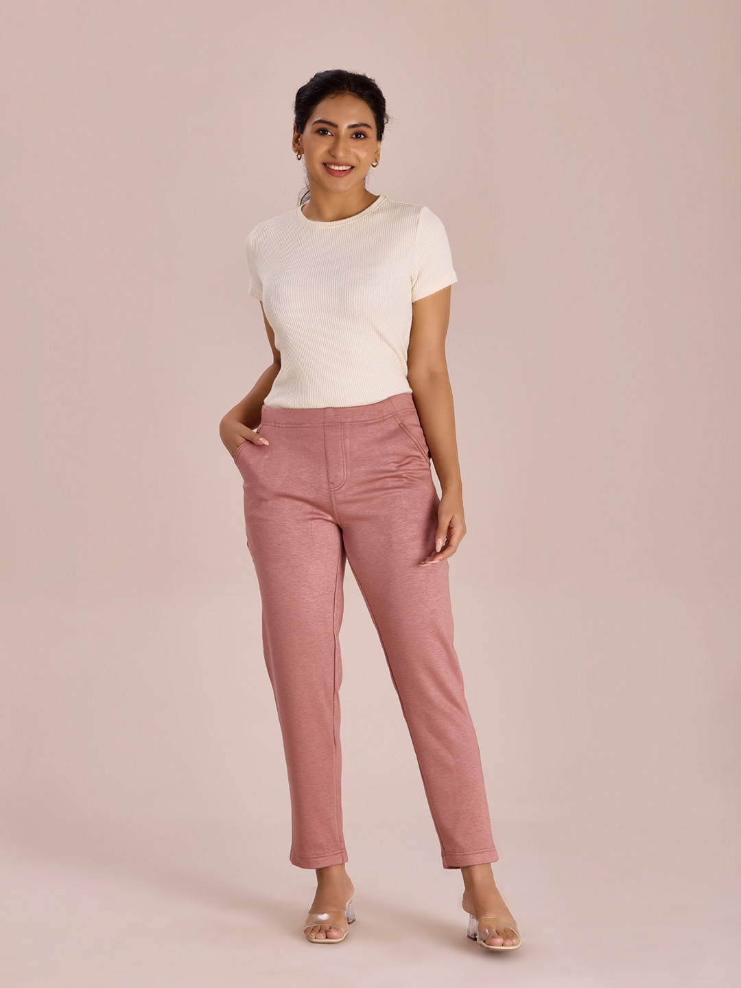 Go Colors Women Pink Treggings
