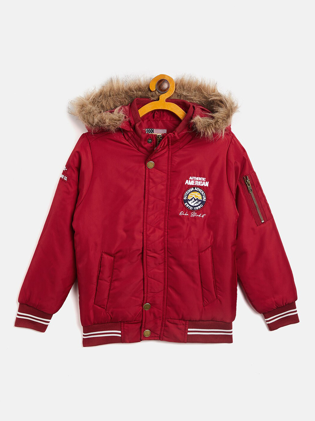 Duke Boys Maroon Bomber with Patchwork Jacket