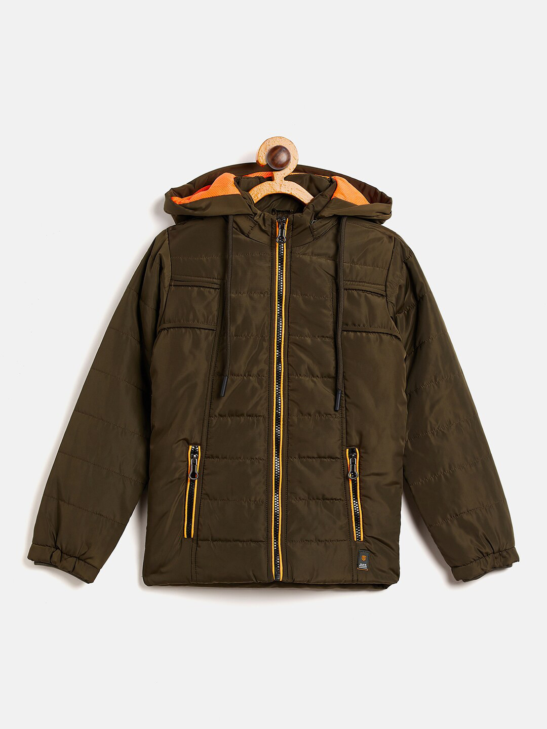 Duke Boys Green Orange Padded Hooded Jacket