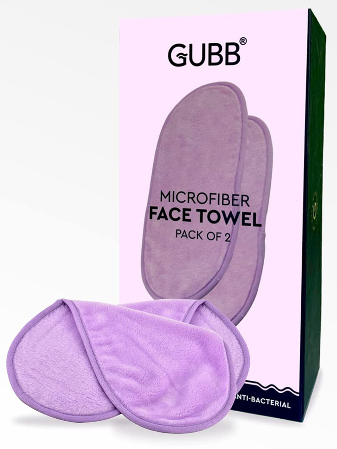 GUBB Set Of 2  Microfiber Face Towel