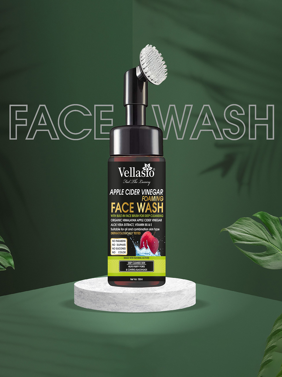 Vellasio Apple Cider Vinegar No Parabens, Sulphate Foaming Face Wash 150ML