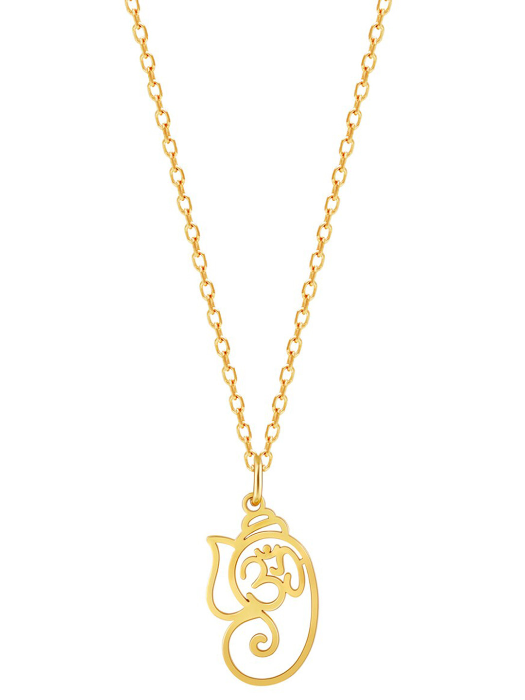 GIVA 925 Sterling Silver Gold-Plated Vinayaka Pendant With Chain