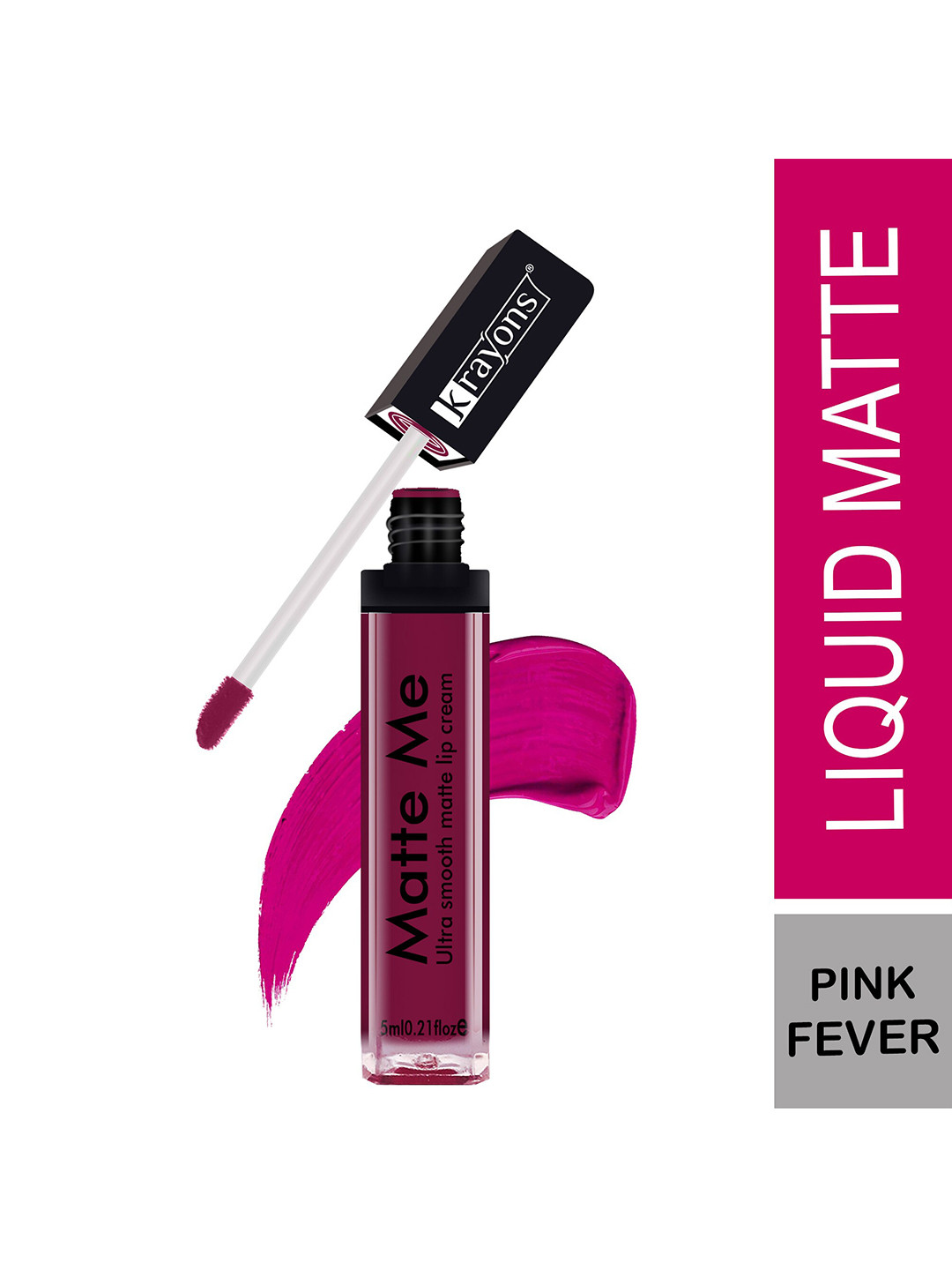 krayons Matte Me Ultra Smooth Matte Liquid Lip Color 5 ml - Pink fever